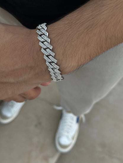 ICED OUT MIAMI BRACELET-SILVER