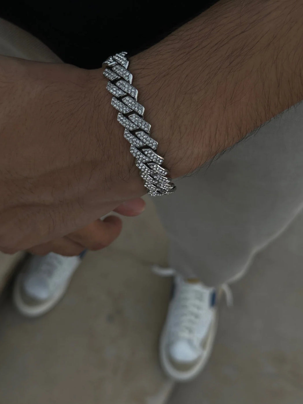 ICED OUT MIAMI BRACELET-SILVER