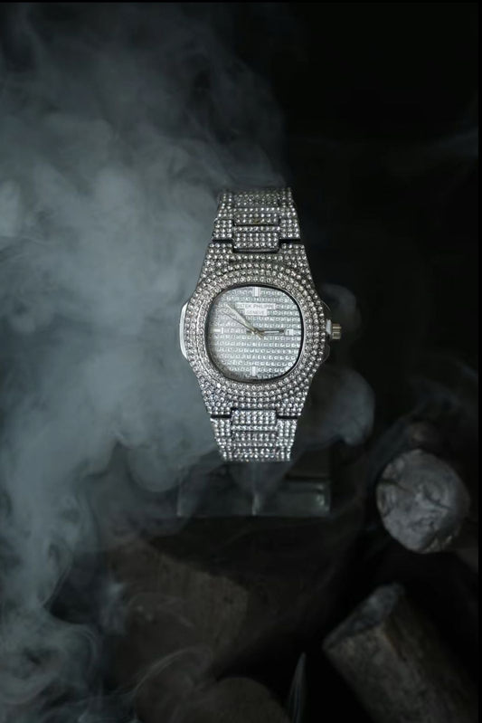 PATEK PHILLEPE ICED OUT-SILVER